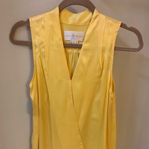 Julie Brown Yellow Silk Blouse